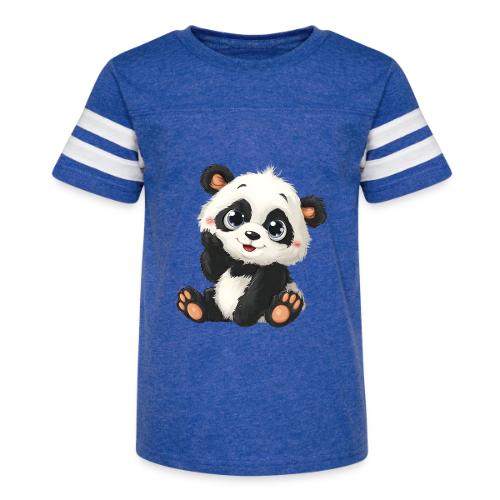 Blushing Baby Panda - Kid's Football Tee