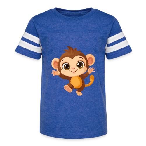 Dancing Baby Monkey Joyful - Kid's Football Tee