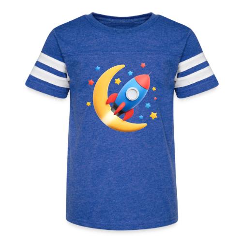 Rocket to the Crescent Moon - Kid's Football Tee