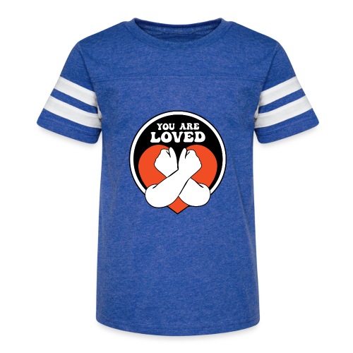 You Are Loved Red Love Heart Hug - Kid's Vintage Sports T-Shirt