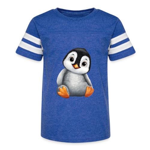Innocent Penguin Sitting - Kid's Football Tee