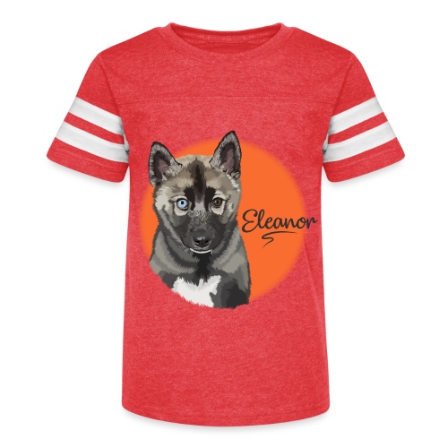 Eleanor the Husky from Gone to the Snow Dogs - Kid's Vintage Sports T-Shirt