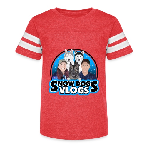 Snow Dogs Vlogs Family Logo - Kid's Vintage Sports T-Shirt