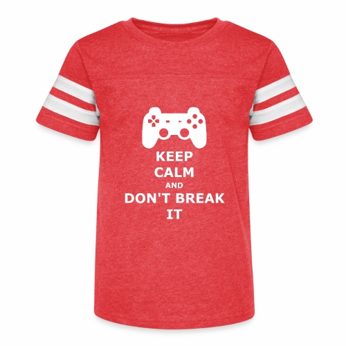 Keep Calm and don't break your game controller - Kid's Vintage Sports T-Shirt