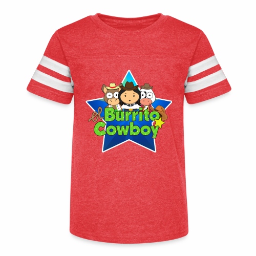 El Burrito Cowboy Star - Kid's Vintage Sports T-Shirt