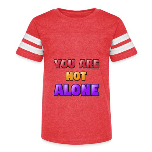 You Are Not Alone – Inspirational Word Art - Kid's Football Tee