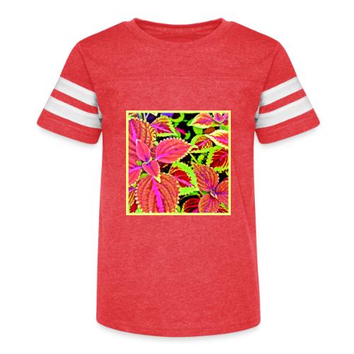 Vibrant RadiantLeaf Dreams Pattern - Kid's Football Tee