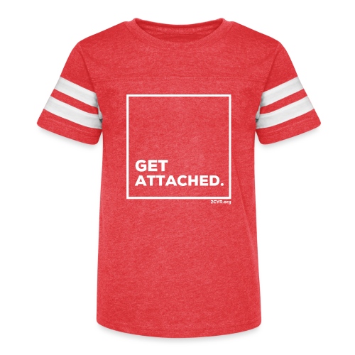 Get Attached | White - Kid's Vintage Sports T-Shirt