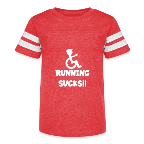 Running sucks for wheelchair users - Kid's Football Tee