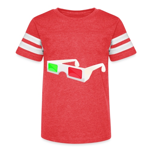 3D red green glasses - Kid's Vintage Sports T-Shirt