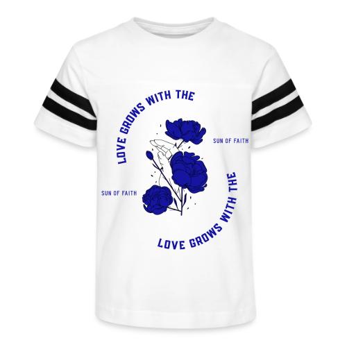 Love Grows With The Sun Of Faith - Kid's Football Tee