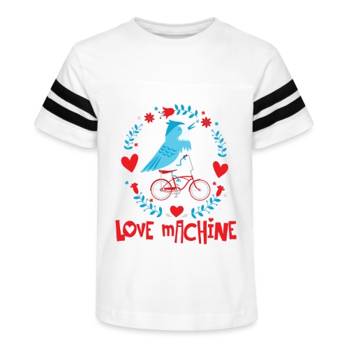 Cute Love Machine Bird - Kid's Football Tee