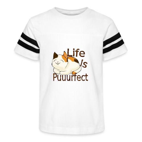 life is perfect when you're a cat - Kid's Football Tee