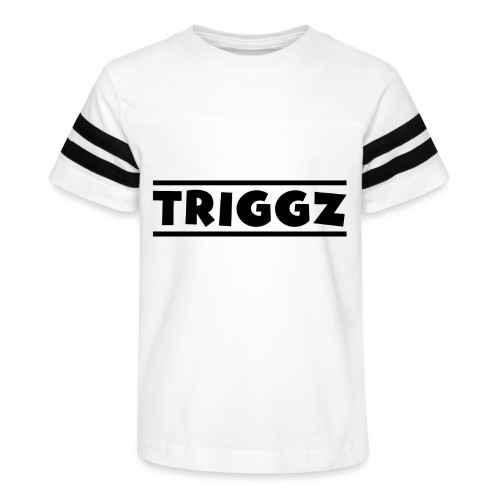 Triggz s Shirt Logo Black with Lines - Kid's Football Tee