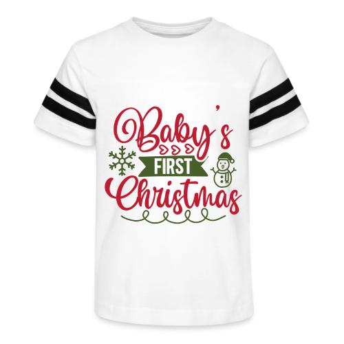 Baby s First Christmas - Kid's Football Tee