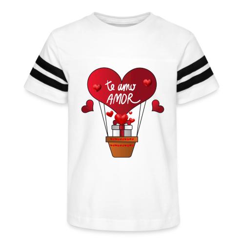 Fashion Valentine's Day Hearts, Gifts February 14 - Kid's Football Tee