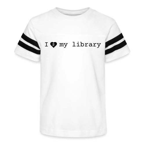 I love my library merch - Kid's Football Tee