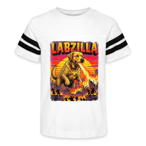 Labzilla Giant Yellow Labrador Monster Tee - Kid's Football Tee