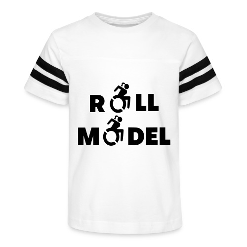 As a lady in a wheelchair i am a roll model - Kid's Football Tee