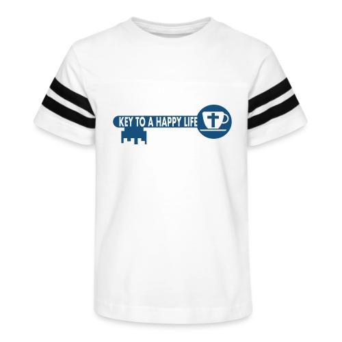 Jesus and Coffee the key to a happy life - Kid's Football Tee