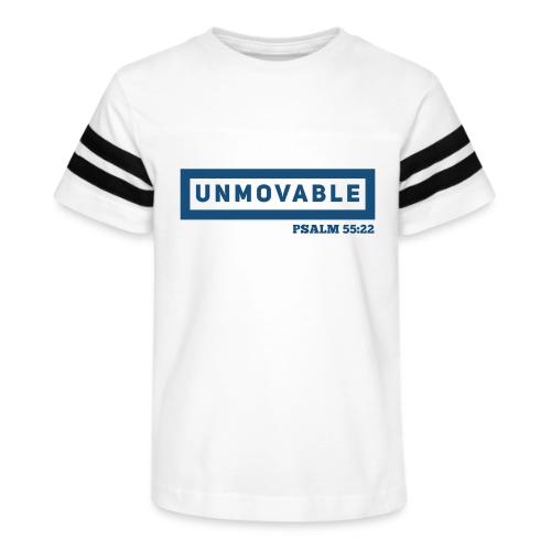 Unmovable: Psalm 55:22 - Kid's Football Tee