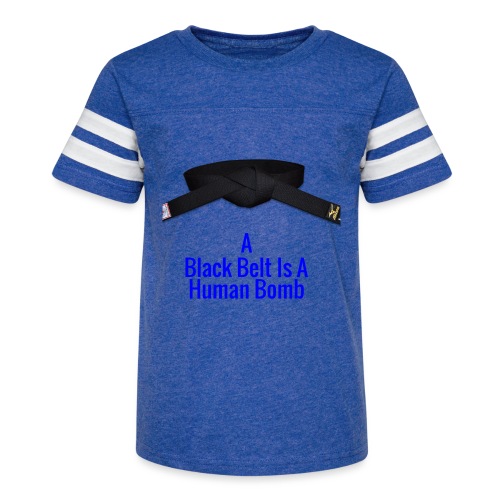 A Blackbelt Is A Human Bomb - Kid's Vintage Sports T-Shirt