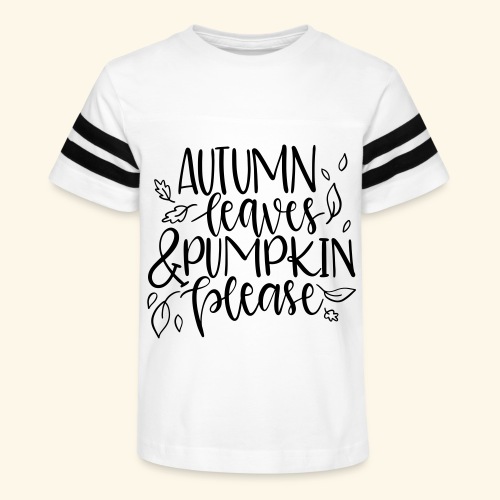 Autumn leaves and Pumpkin please - Kid's Football Tee