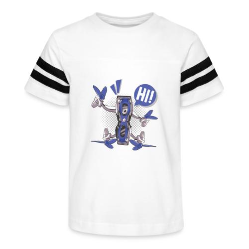 Quadcopter Robot Says Hi - Kid's Football Tee