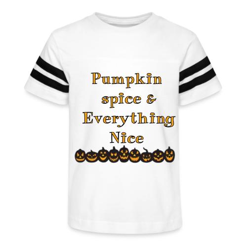Pumpkin spice& everything nice - Kid's Football Tee