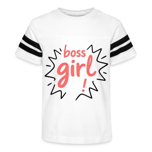 Boss Girl Bold Feminist Statement - Kid's Football Tee
