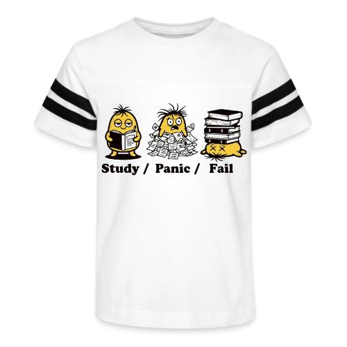 Funny Student Study Panic Fail Back To School - Kid's Football Tee