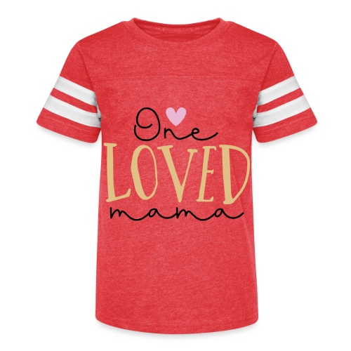 One Loved Mom | Mom And Son T-Shirt - Kid's Vintage Sports T-Shirt
