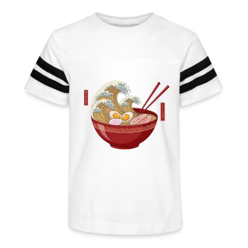 The Great Wave of Ramen - Kid's Football Tee