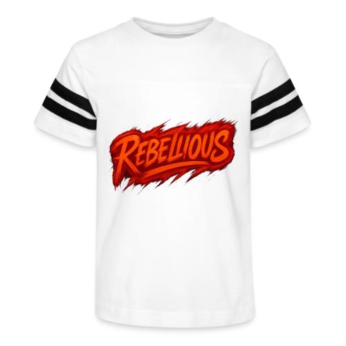 Rebellious Graffiti Neon Orange Streetwear T-Shirt - Kid's Football Tee