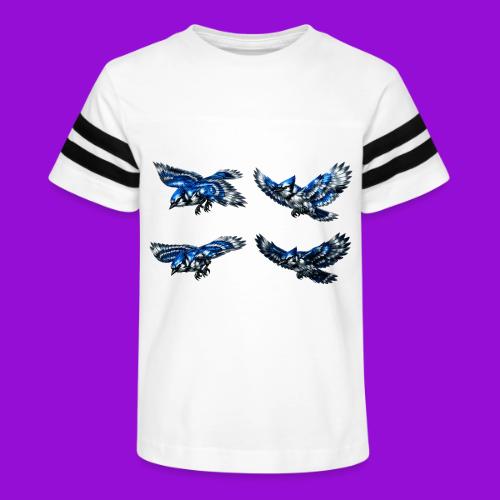 Silver Blue Jay Flight Stages - Kid's Football Tee