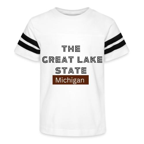 The Great Lake State. Michigan - Kid's Football Tee