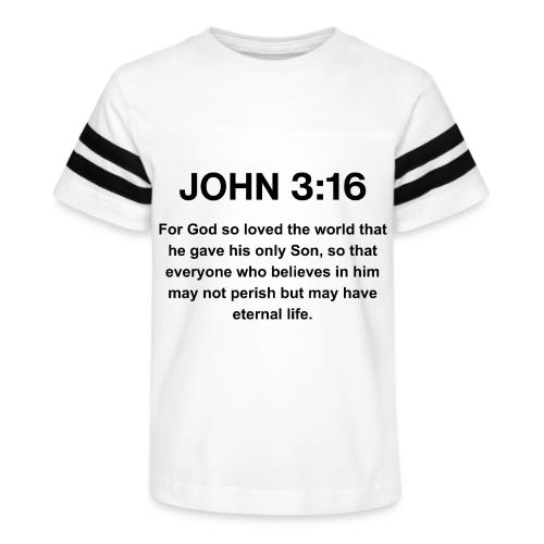 John 3:16 Christian Apparel – Bible Verse Clothing - Kid's Football Tee