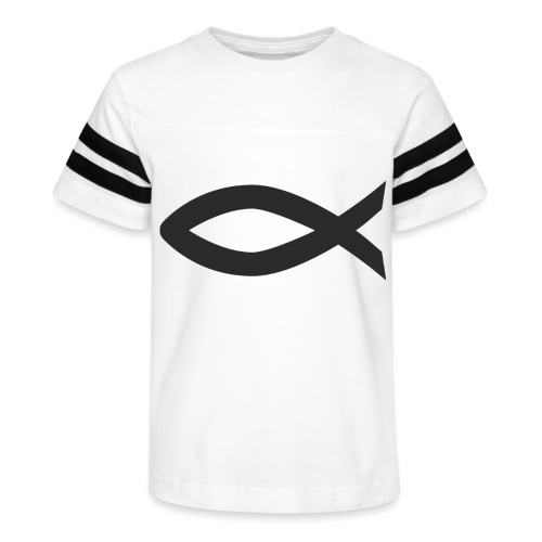 Christian fish symbol - Kid's Football Tee