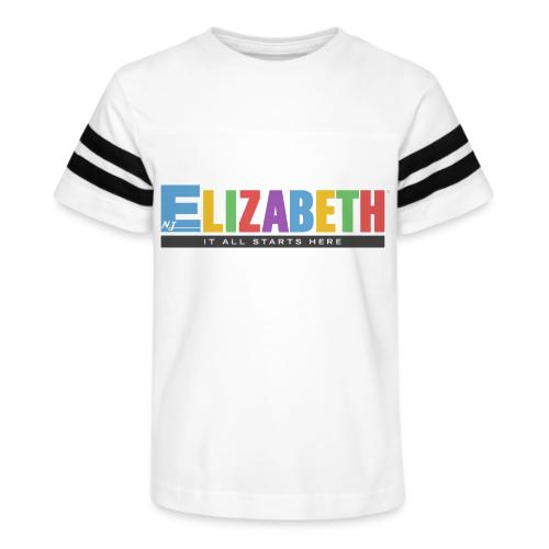 Elizabeth It All Starts Here Logo Landscape - Kid's Football Tee