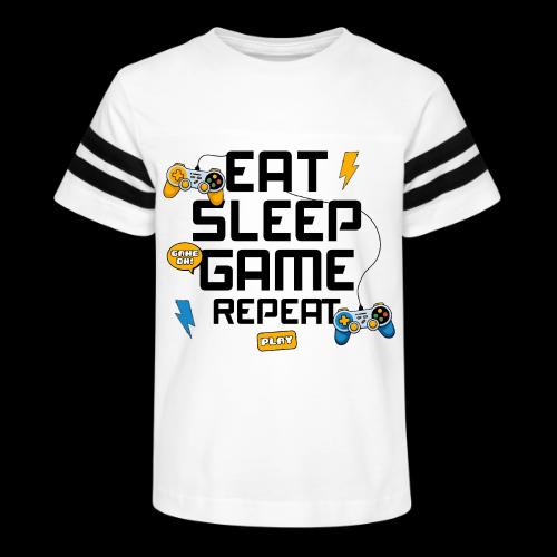 Eat Sleep Game Repeat! - Kid's Football Tee