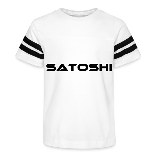 satoshi stroke only one word satoshi, bitcoiner - Kid's Football Tee