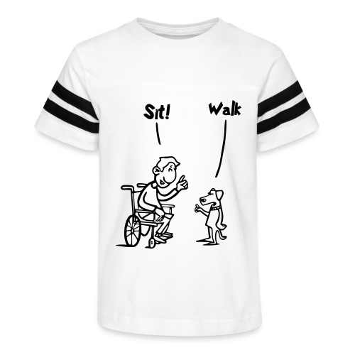 Sit and Walk. Wheelchair humor shirt - Kid's Vintage Sports T-Shirt