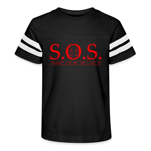 sos red - Kid's Vintage Sports T-Shirt