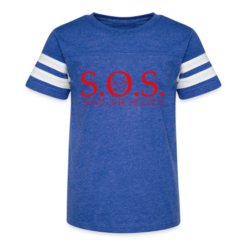 sos red - Kid's Vintage Sports T-Shirt