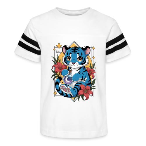 Mystic Blue Tiger Anime Potion Design – Cute tiger - Kid's Football Tee