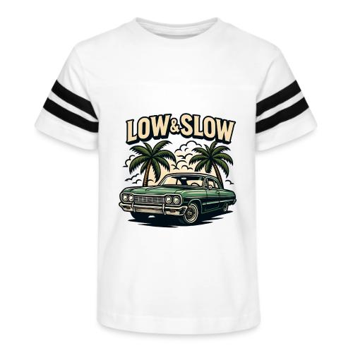 Classic Lowrider Car | Low & Slow Retro T-Shirt - Kid's Football Tee