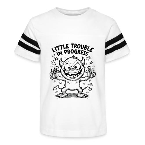 Playful Mischief Demon Illustration - Kid's Football Tee