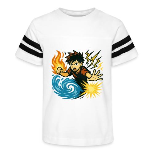 Anime Elemental Warriors | Fire, Water, Lightning - Kid's Football Tee