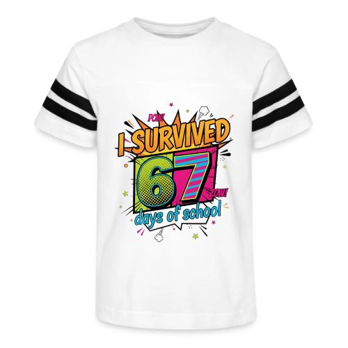 I Survived 67 Days of School T-Shirt – Funny Teach - Kid's Football Tee