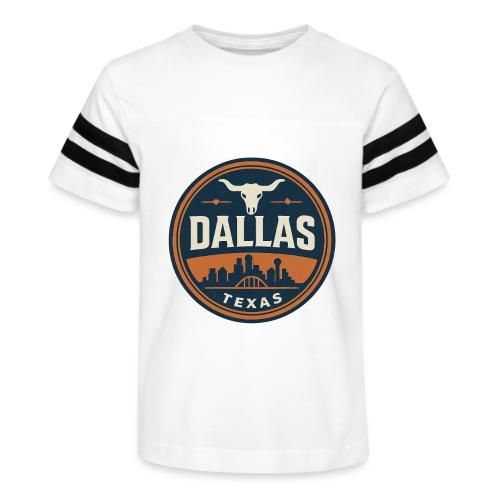 Vintage Dallas Texas Western Skyline Retro Cowboy - Kid's Football Tee